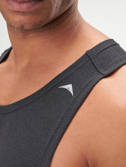 ARC Activewear Tanktop Cutoff Tee Sports Black Tank Top Running Gym Workout Summer