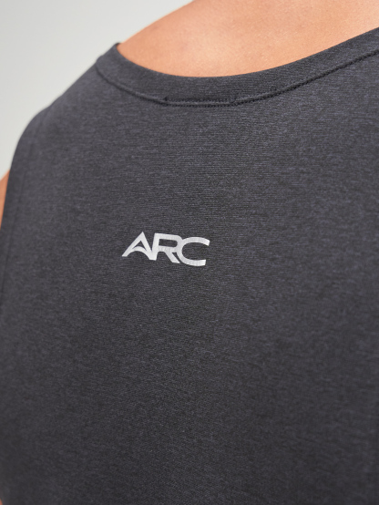 ARC Activewear Tanktop Cutoff Tee Sports Black Tank Top Running Gym Workout Summer