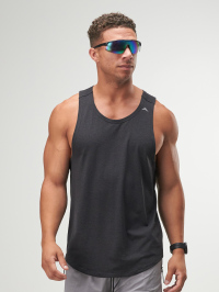 ARC Activewear Tanktop Cutoff Tee Sports Black Tank Top Running Gym Workout Summer