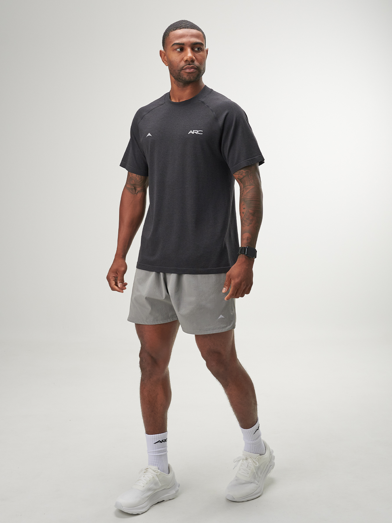 ARC Activewear Seamless Performance Compression Top T Shirt Gym Workout