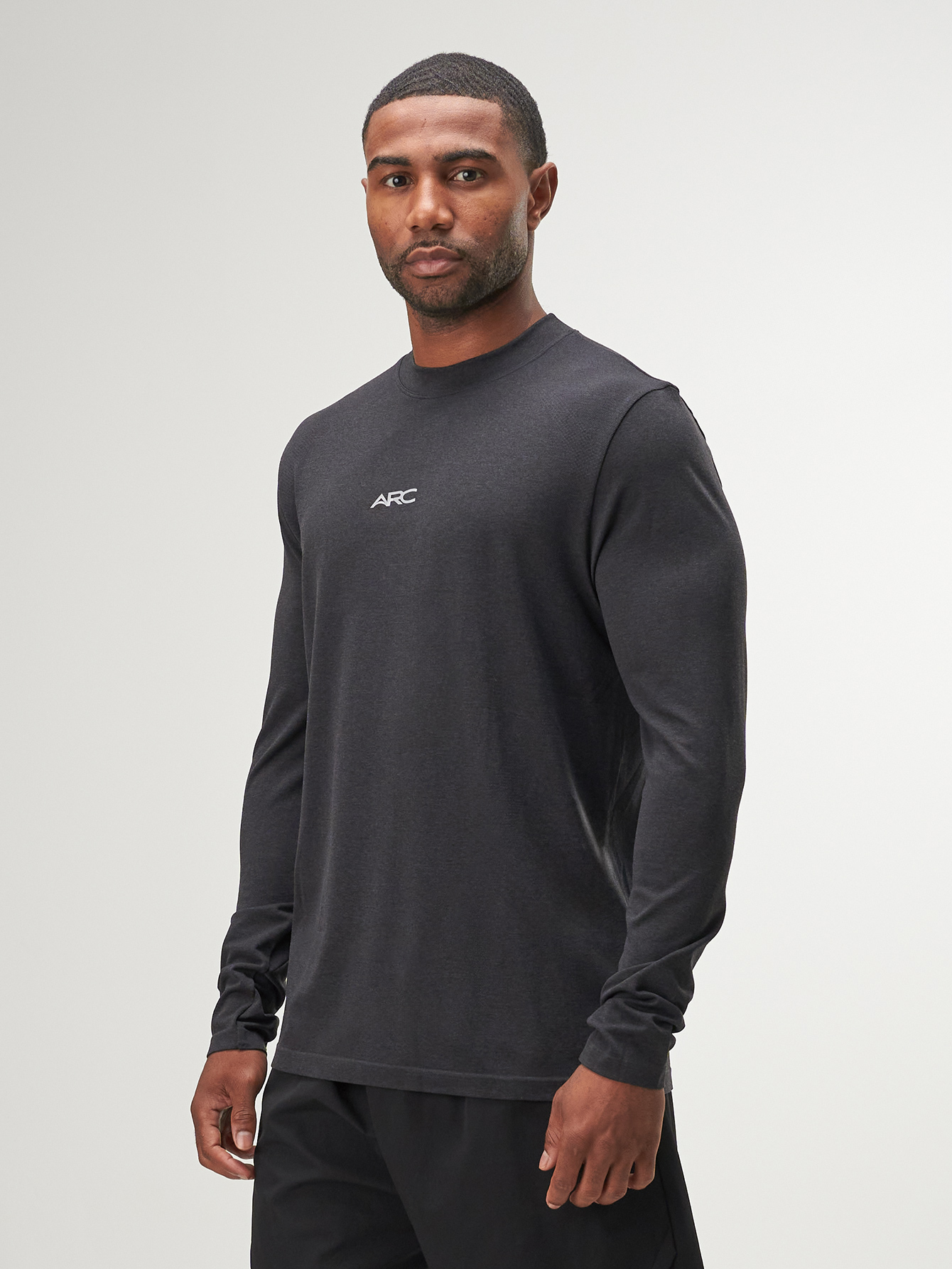 ARC Activewear Seamless Performance Compression Top T Shirt Gym Workout Long Sleeve