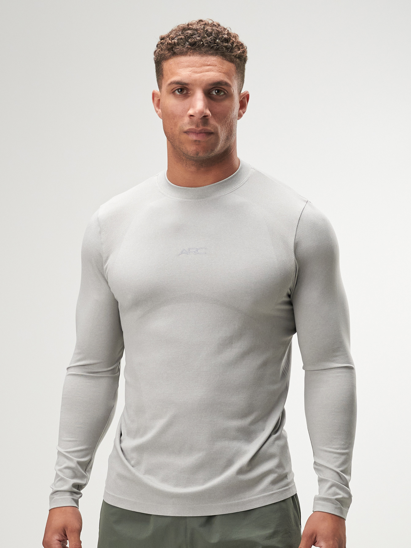 ARC Activewear Seamless Performance Compression Top T Shirt Gym Workout Long Sleeve