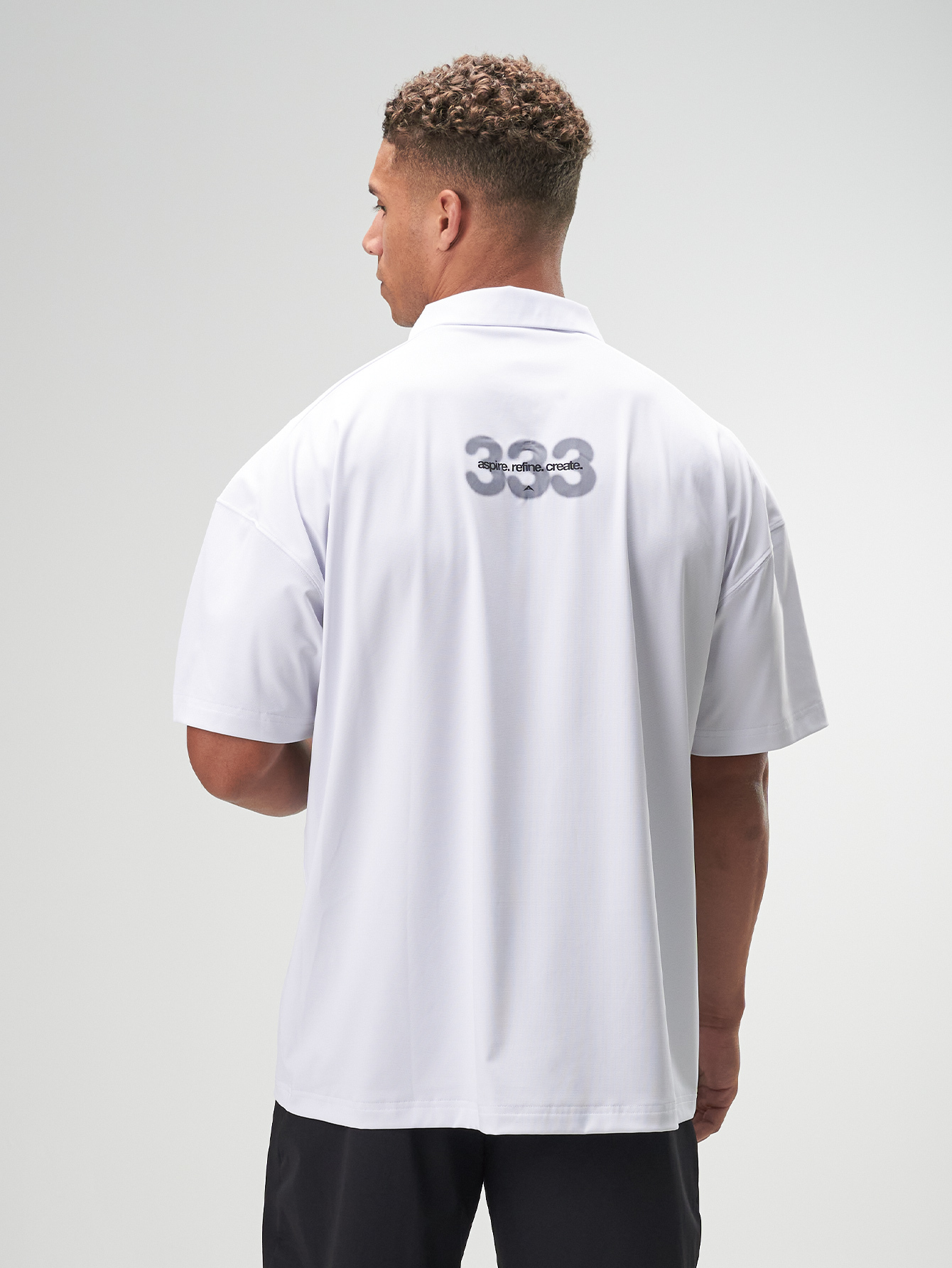 ARC Activewear Boxy Oversized Polo Shirt Performance Top Gym Workout