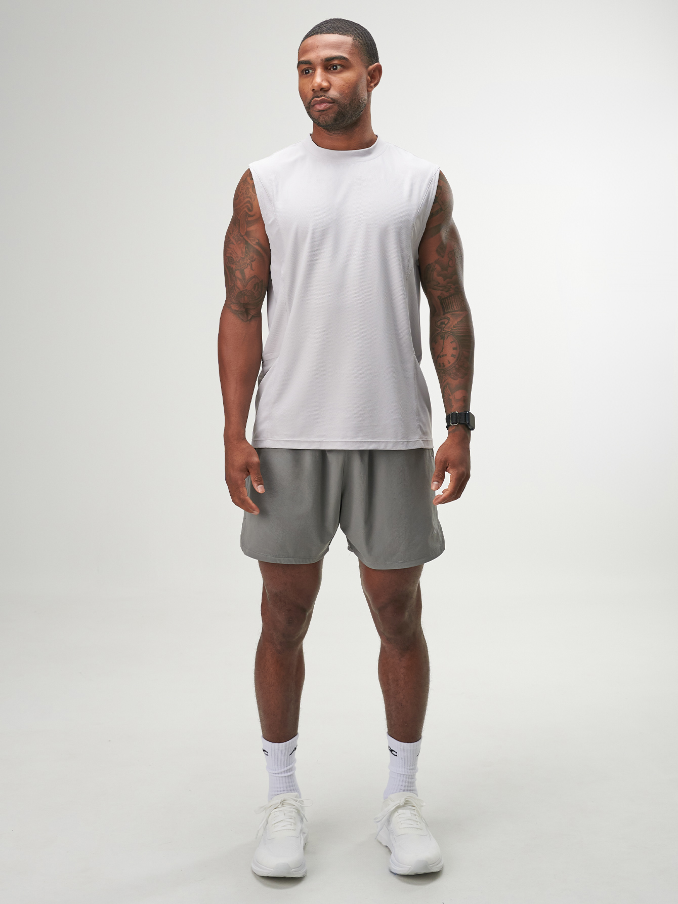 ARC Men's Casual Loose Fit Round Neck Daily Fitness Sports Tank Top