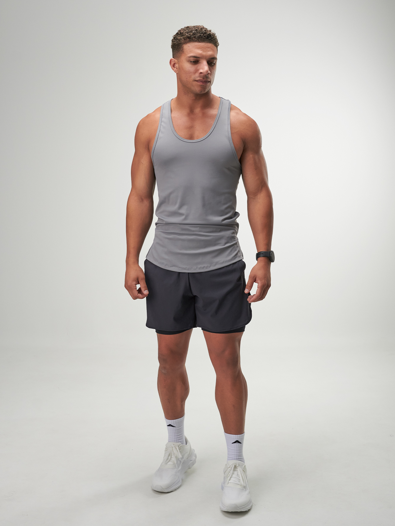 ARC Activewear Tanktop Cutoff Tee Stringer Sports Tank Running Gym Workout Summer