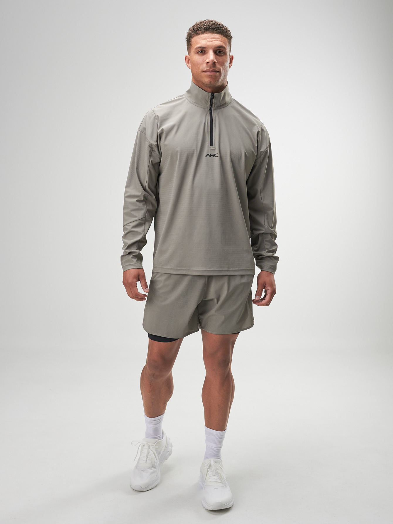 ARC Activewear 1/4 Zip Sweater Performance Top Gym Workout Long Sleeve