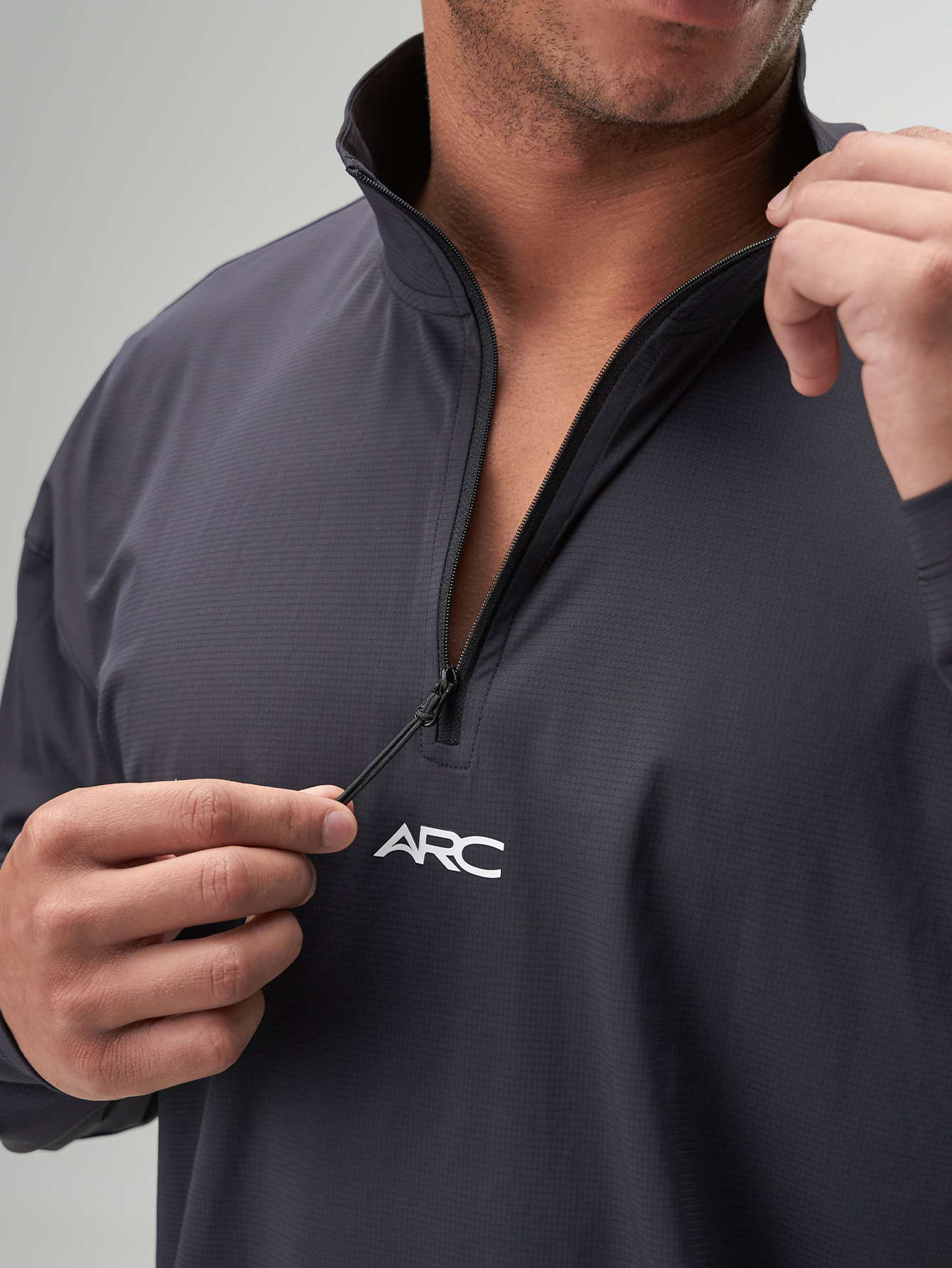 ARC Activewear 1/4 Zip Sweater Performance Top Gym Workout Long Sleeve