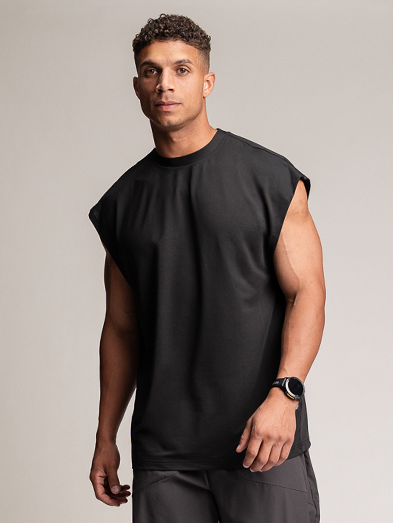 Trinity Cap Sleeve Tank - Black