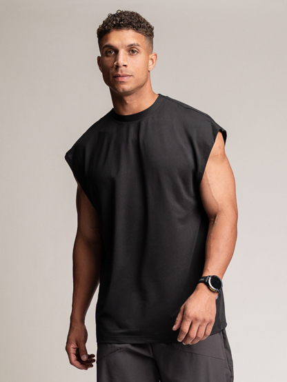 Trinity Cap Sleeve Tank - Black