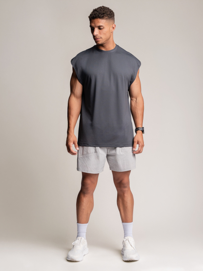Trinity Cap Sleeve Tank - Dark Grey