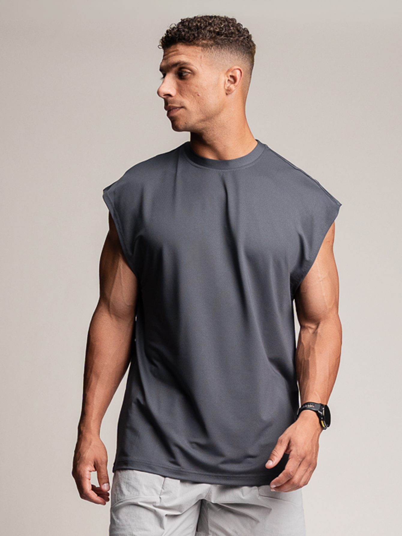 Trinity Cap Sleeve Tank - Dark Grey