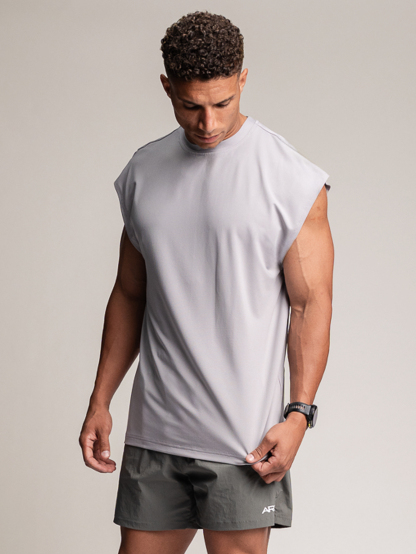 Trinity Cap Sleeve Tank - Light Grey