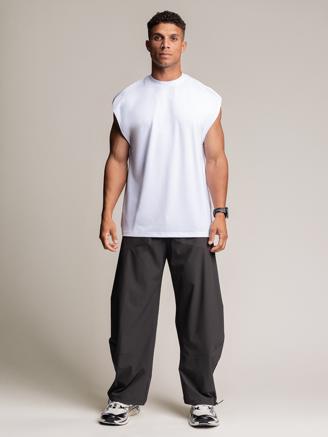 Trinity Cap Sleeve Tank - White
