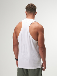 ARC Activewear Seamless White Tank Top Stringer Sports Tank Running Gym Workout Summer