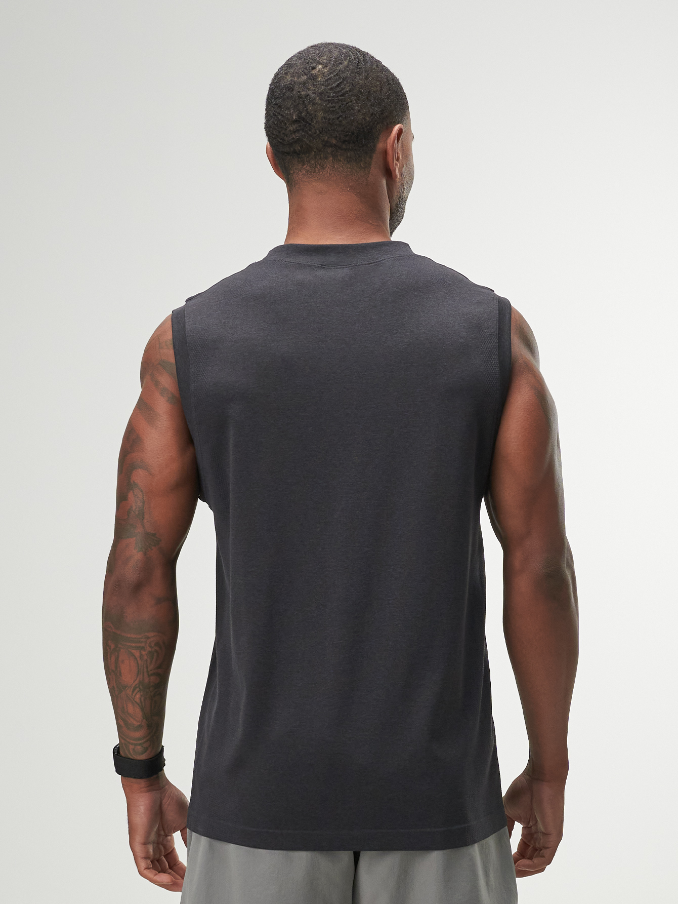 ARC Activewear Seamless Performance Cuttoff Tank Cap Sleeve Top T Shirt Gym Workout