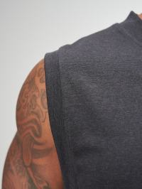 ARC Activewear Seamless Performance Cuttoff Tank Cap Sleeve Top T Shirt Gym Workout