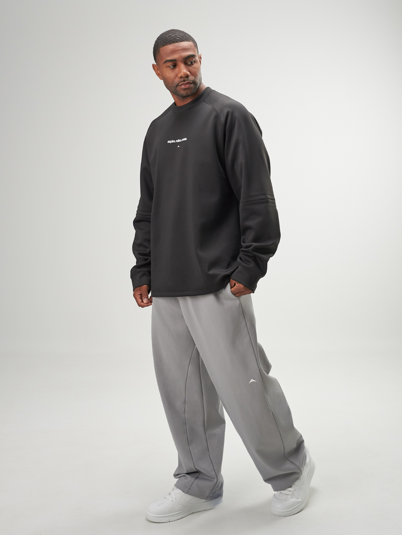 Arc Men's Simple Print Quick-Dry Round Crew Neck Casual Long Sleeve T-Shirt, Fall