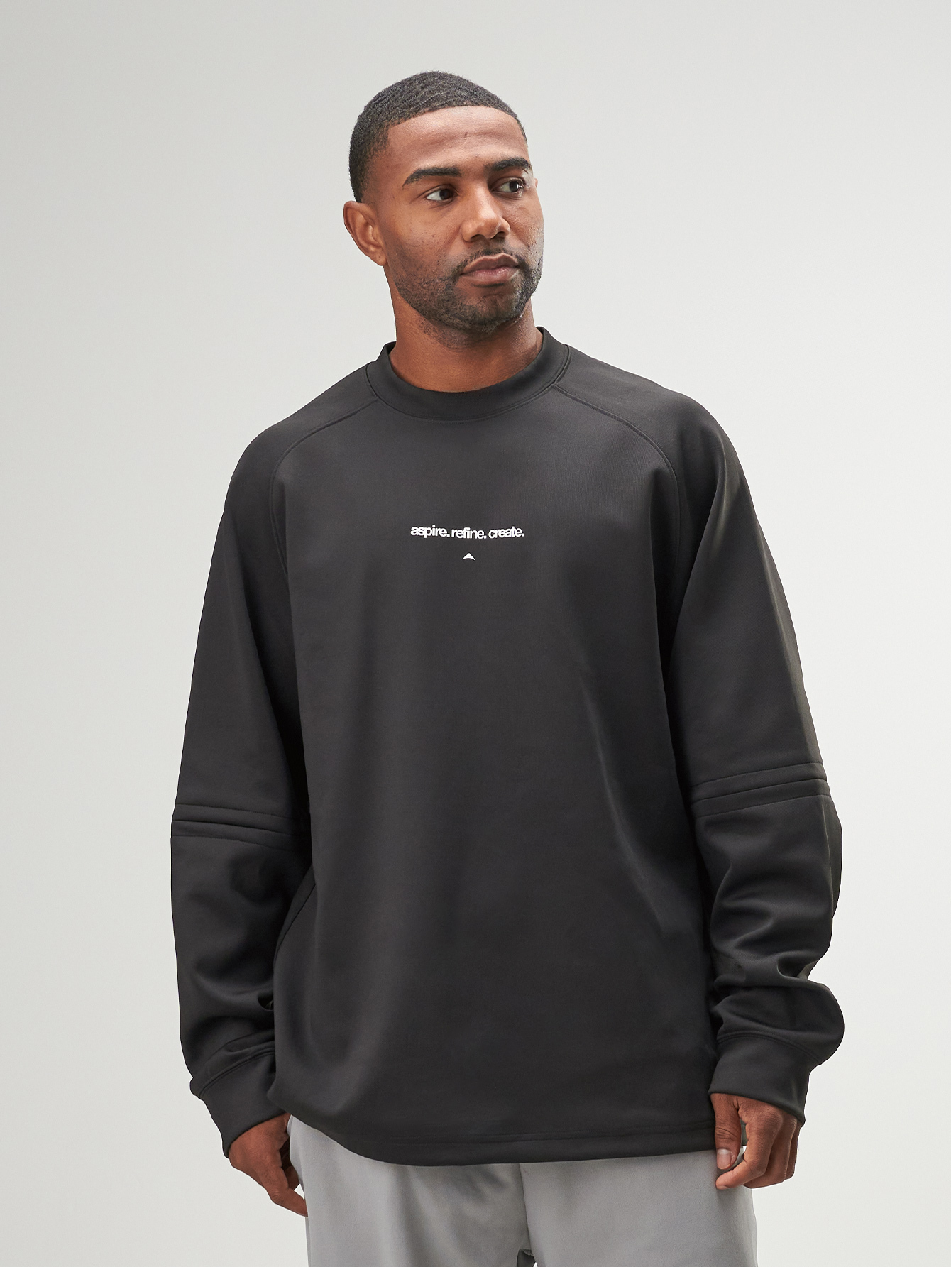 Arc Men's Simple Print Quick-Dry Round Crew Neck Casual Long Sleeve T-Shirt, Fall