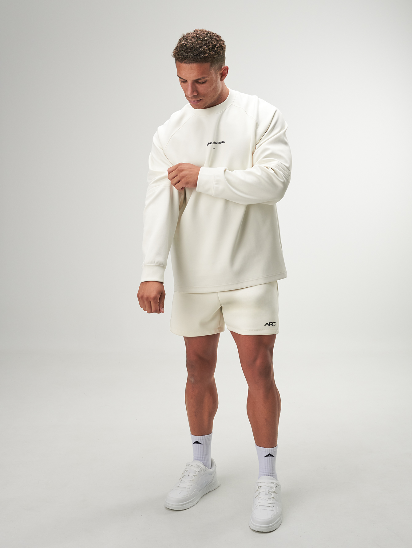 Arc Men'S Simple Print Quick-Dry Round Crew Neck Casual Long Sleeve T-Shirt