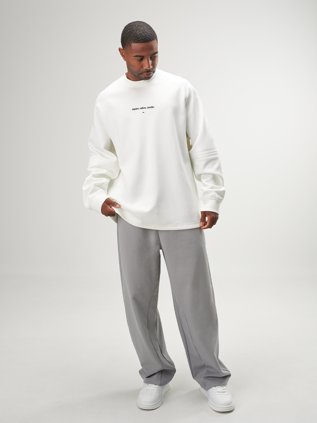 Arc Men'S Simple Print Quick-Dry Round Crew Neck Casual Long Sleeve T-Shirt