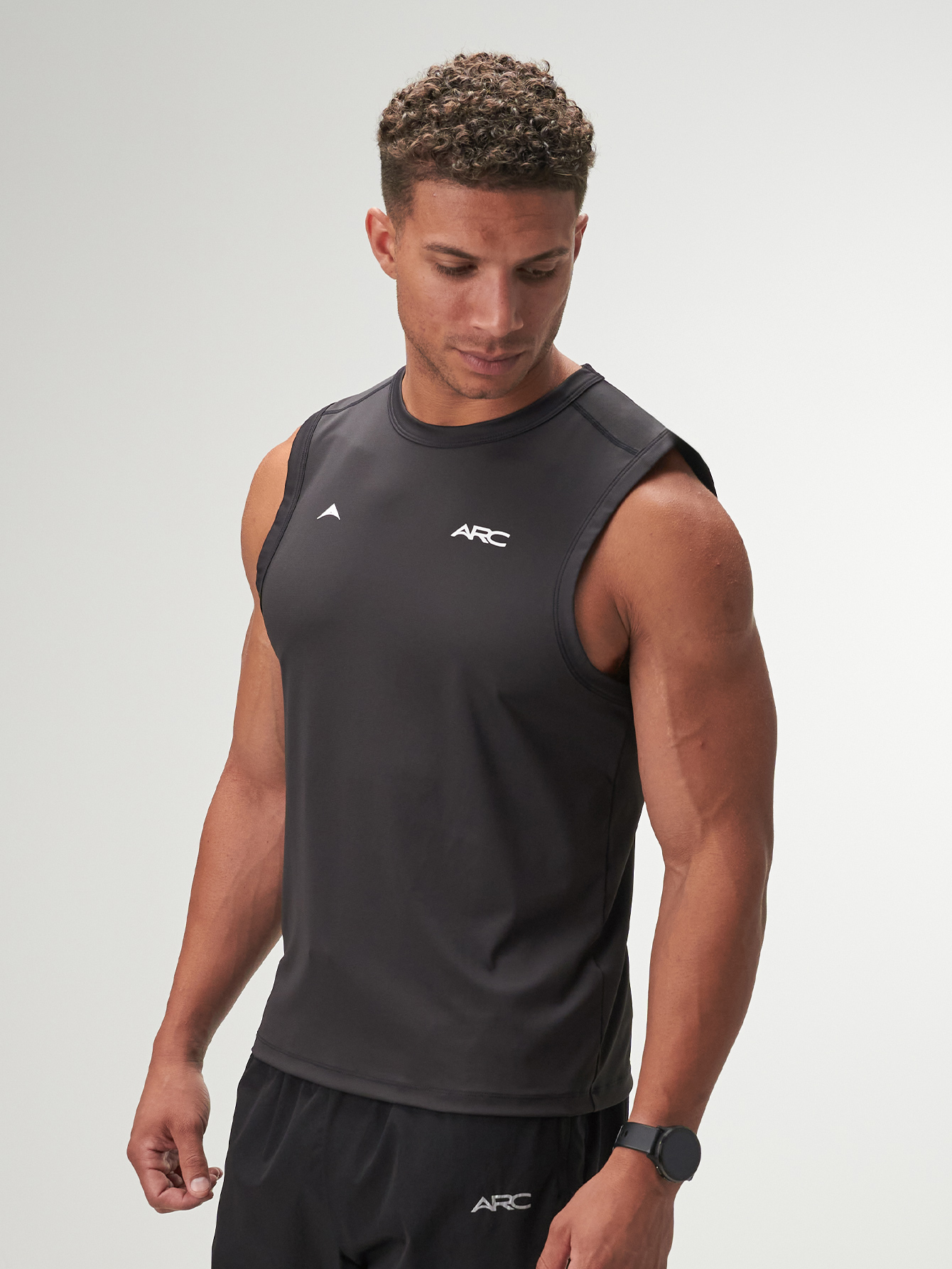 ARC Men's Fashionable Sleeveless Tank Top, Lightweight Casual T-Shirt, Sporty Undershirt, Essential For Running, Golf, Fishing, Basketball, Camping, Gym, Swimming And Beach, Great Gift For Husband Or Boyfriend