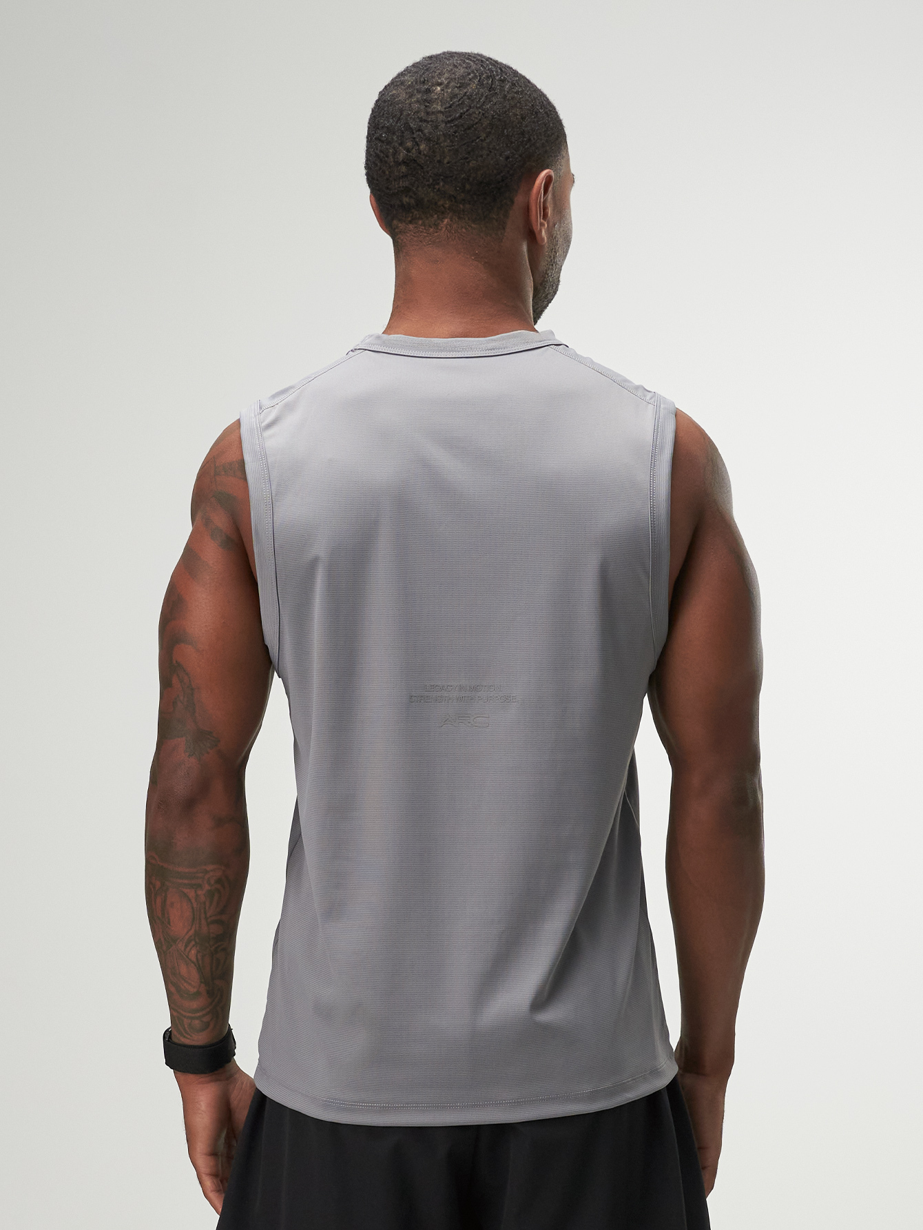 ARC Activewear Performance Cuttoff Tank Cap Sleeve Top T Shirt Gym Workout Muscle Tank