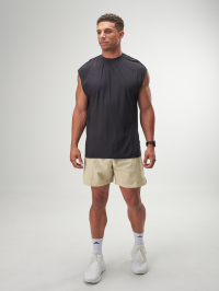 ARC Activewear Performance Cuttoff Tank Cap Sleeve Top T Shirt Gym Workout Muscle Tank