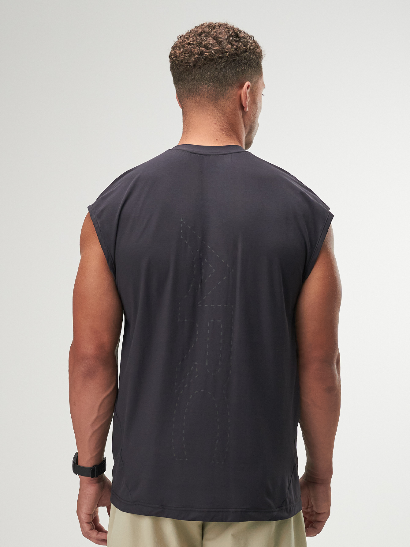 ARC Activewear Performance Cuttoff Tank Cap Sleeve Top T Shirt Gym Workout Muscle Tank