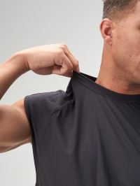 ARC Activewear Performance Cuttoff Tank Cap Sleeve Top T Shirt Gym Workout Muscle Tank