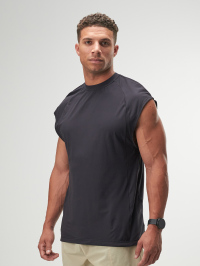 ARC Activewear Performance Cuttoff Tank Cap Sleeve Top T Shirt Gym Workout Muscle Tank