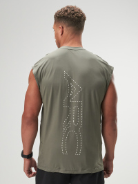 ARC Activewear Performance Cuttoff Tank Cap Sleeve Top T Shirt Gym Workout Muscle Tank