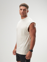 ARC Activewear Performance Cuttoff Tank Cap Sleeve Top T Shirt Gym Workout Muscle Tank