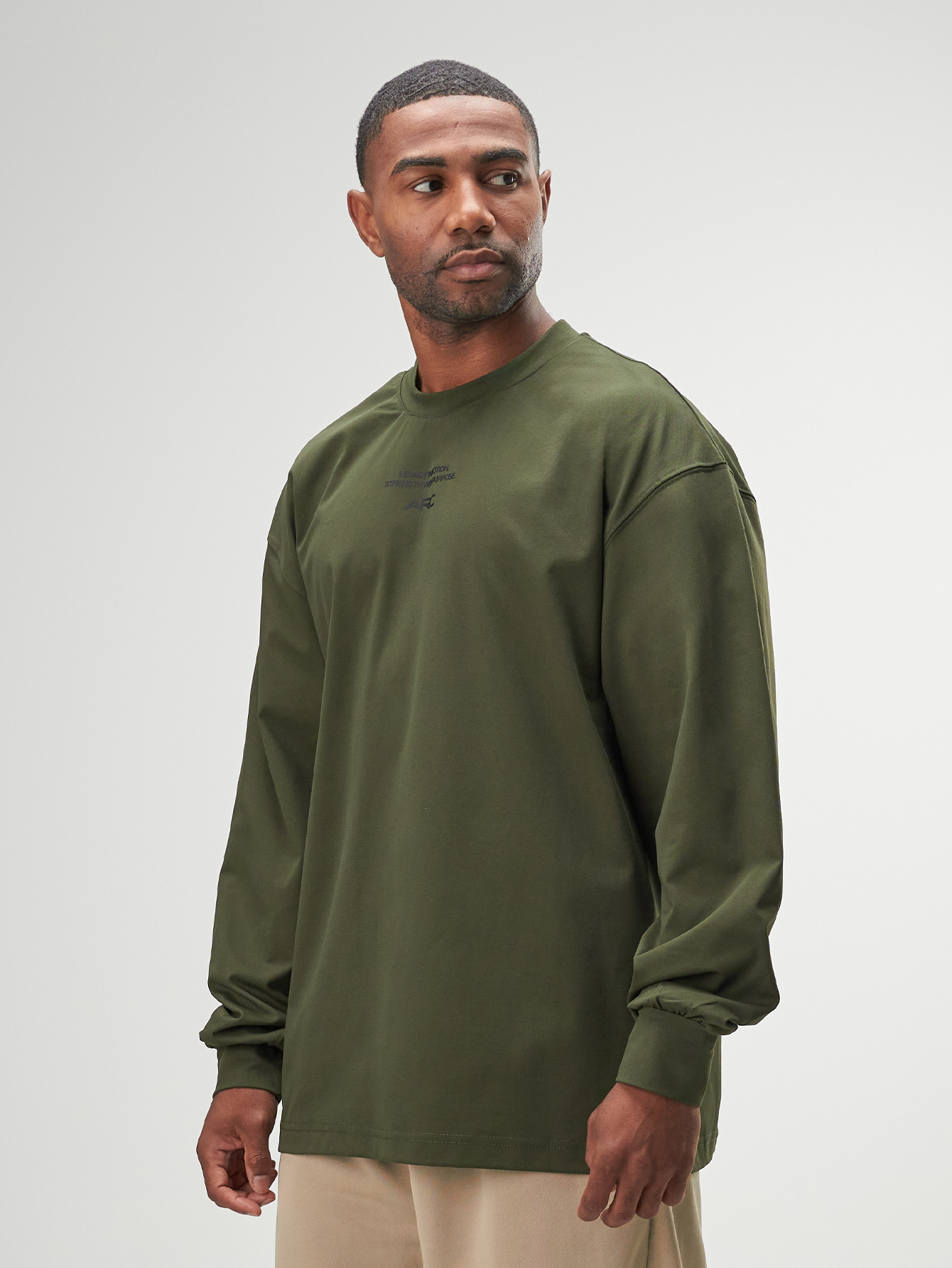 ARC Activewear Oversized Long Sleeve T Shirt Performance Top Gym Workout