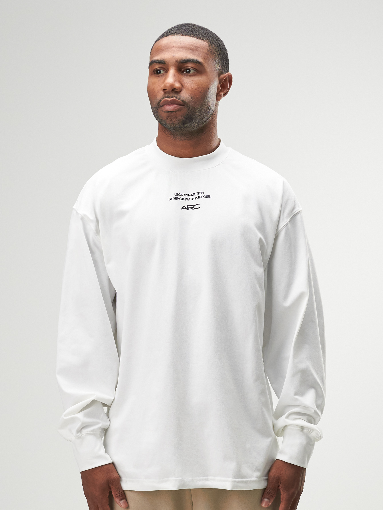 ARC Activewear Oversized Long Sleeve T Shirt Performance Top Gym Workout