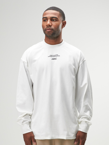 ARC Activewear Oversized Long Sleeve T Shirt Performance Top Gym Workout