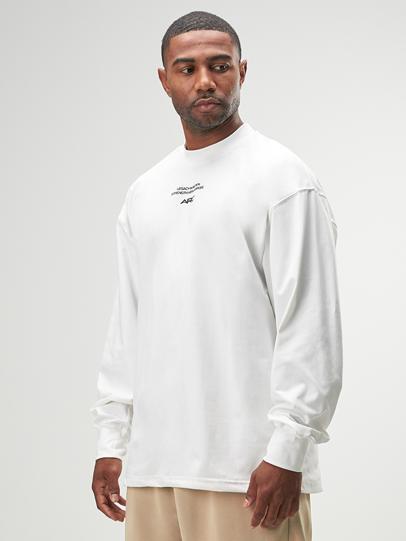 ARC Activewear Oversized Long Sleeve T Shirt Performance Top Gym Workout