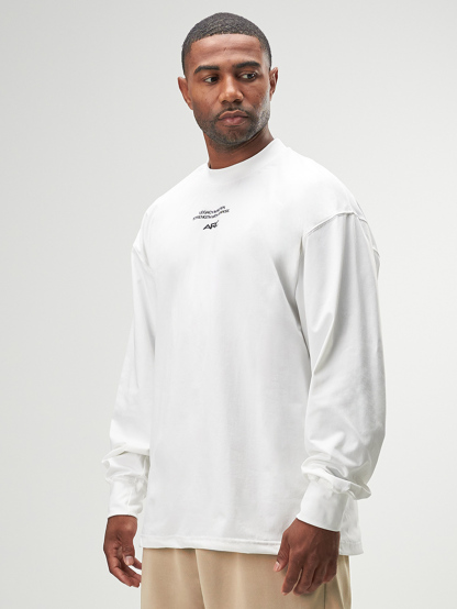 ARC Activewear Oversized Long Sleeve T Shirt Performance Top Gym Workout