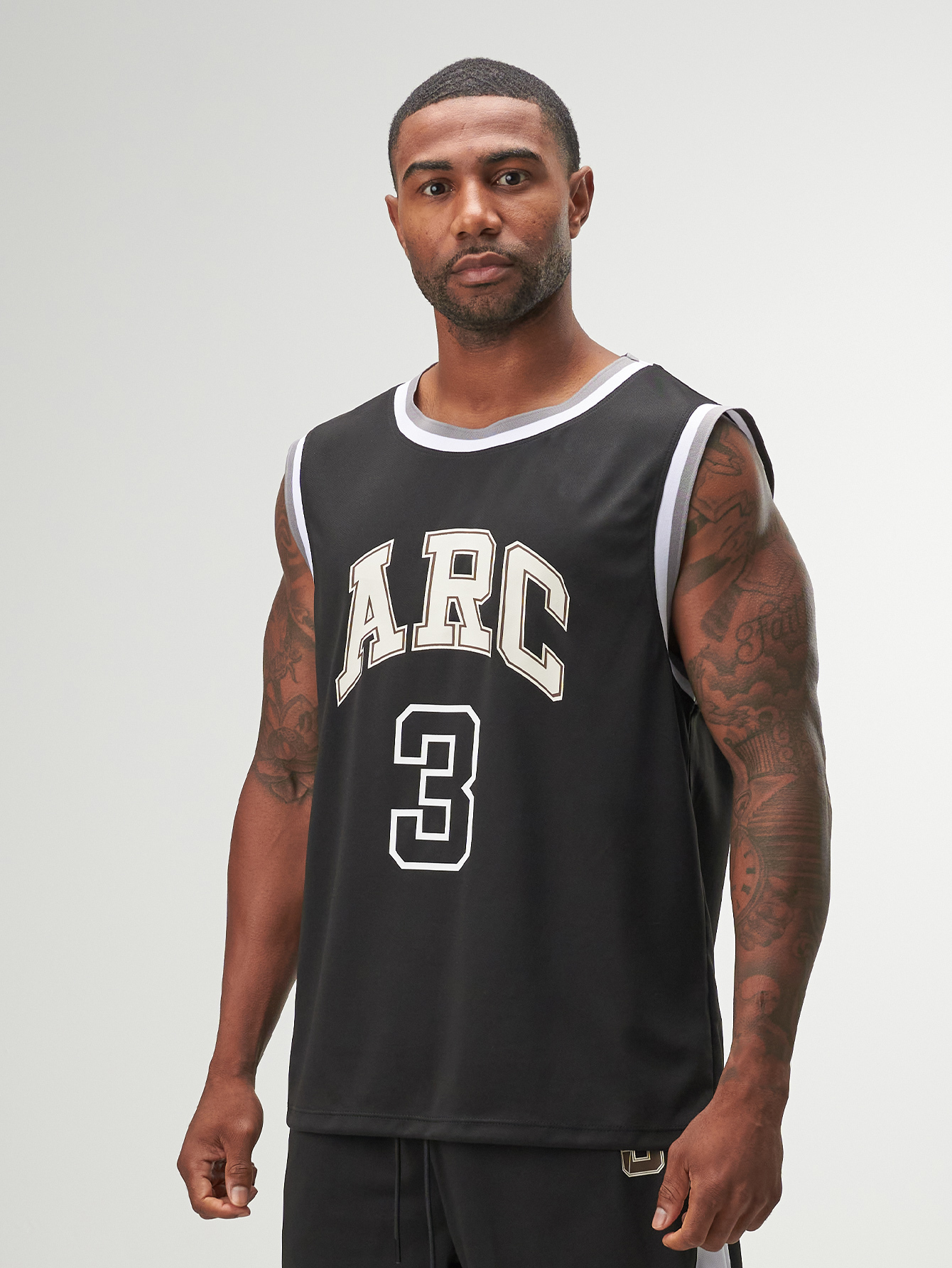 ARC Activewear Performance Cuttoff Tank Cap Sleeve Top T Shirt Gym Workout Muscle Tank Basketball Jersey