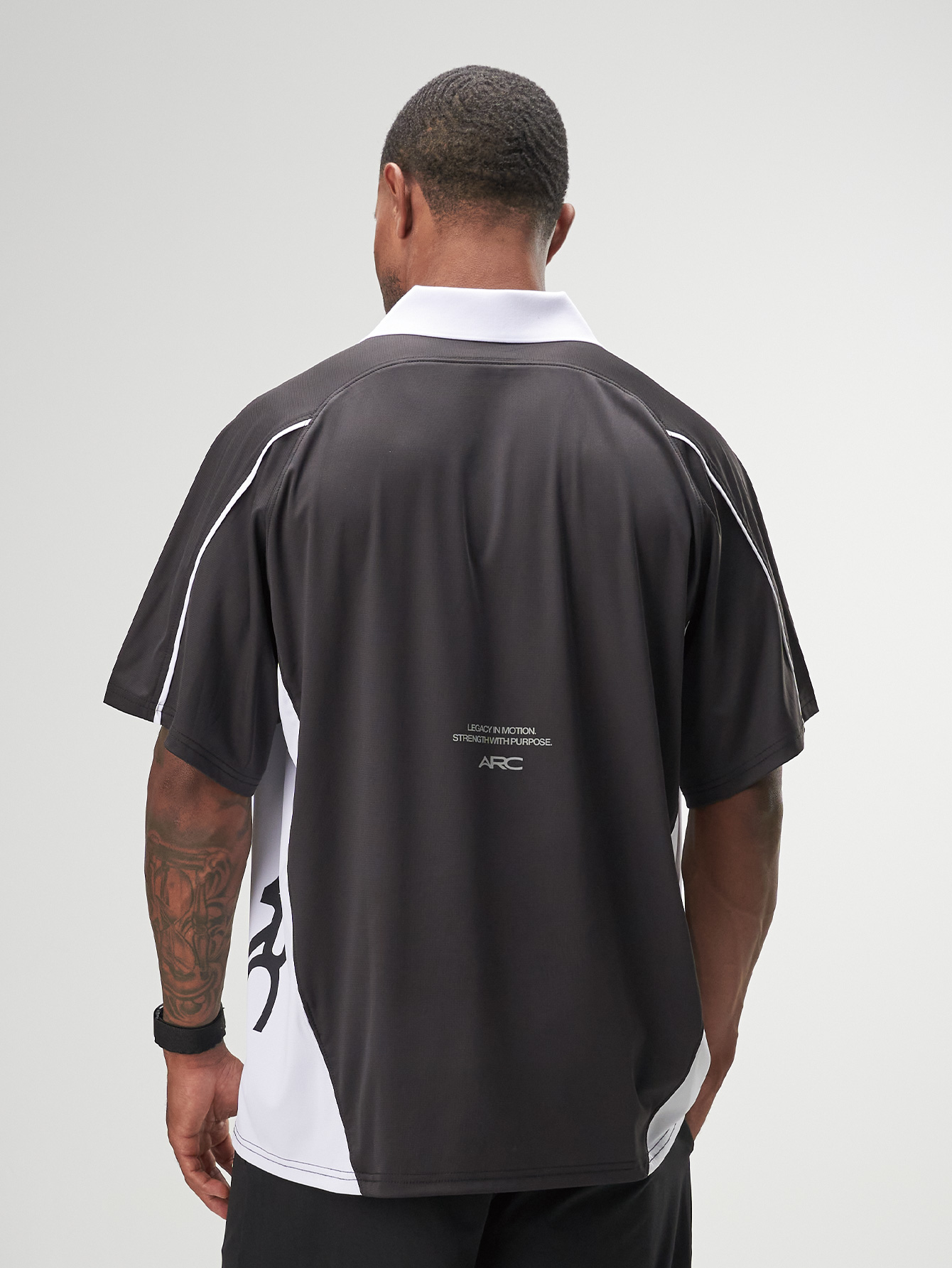 ARC Activewear Oversized T Shirt Performance Top Gym Workout Rugby Jersey