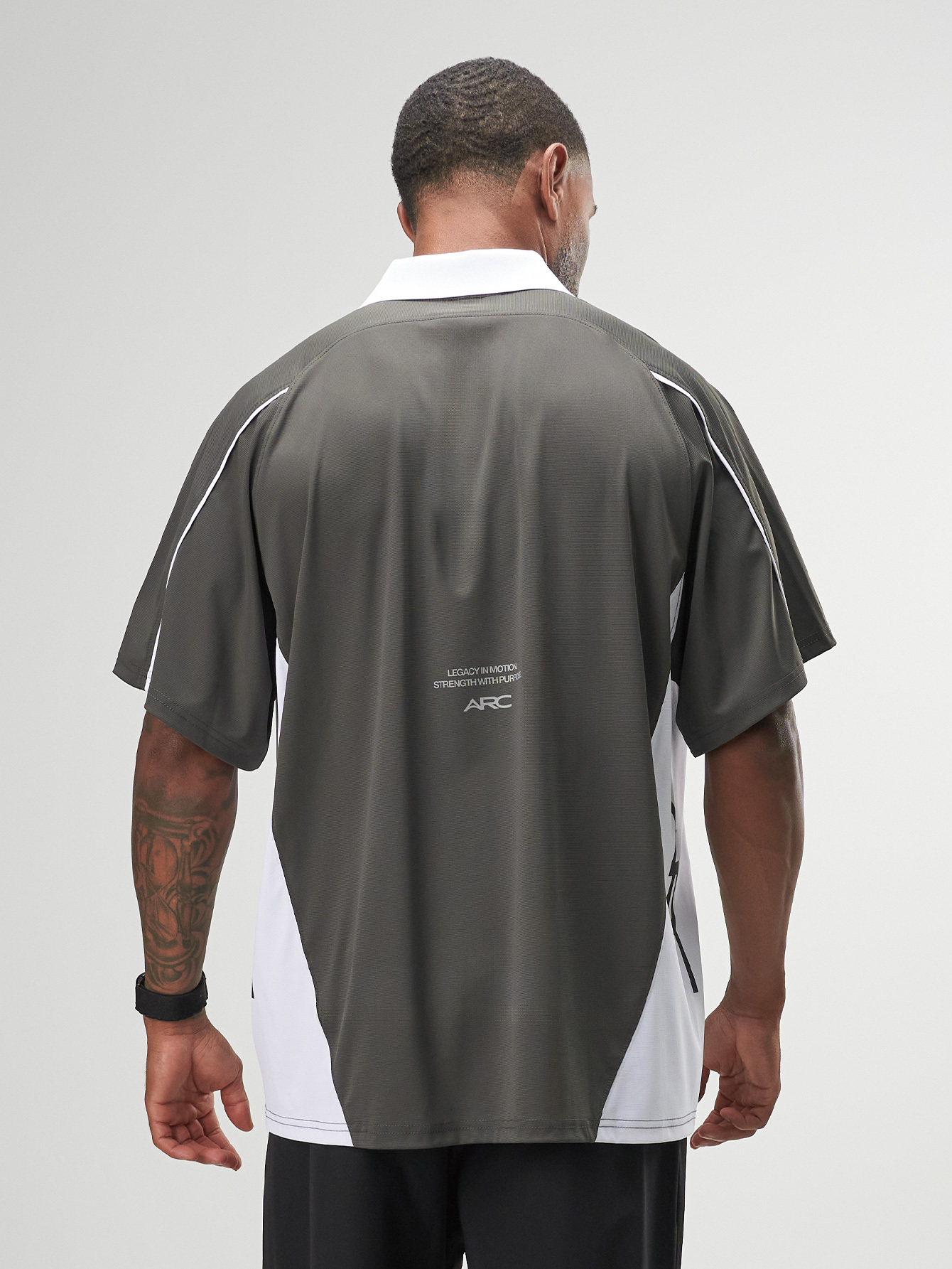 ARC Activewear Oversized T Shirt Performance Top Gym Workout Rugby Jersey