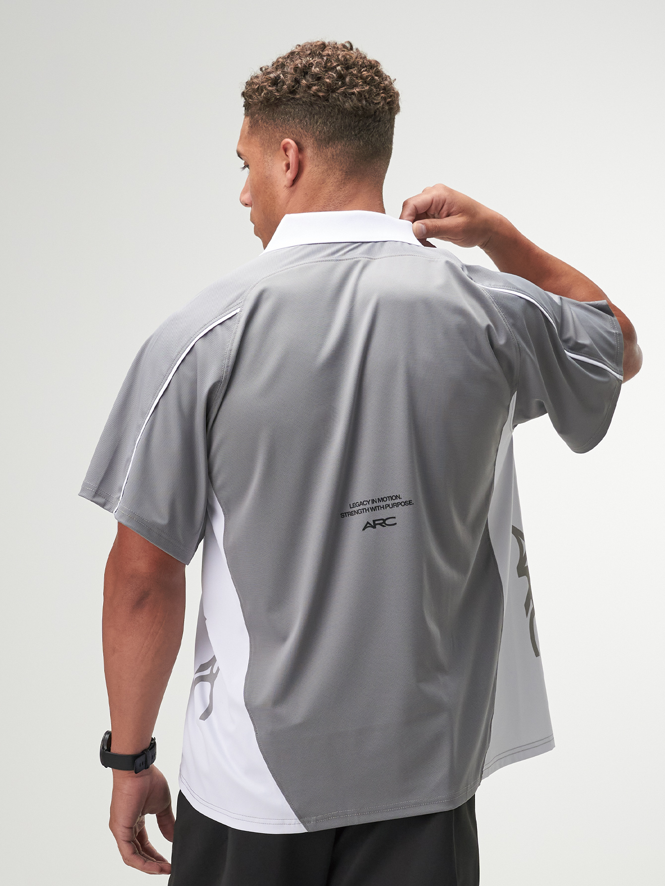 ARC Activewear Oversized T Shirt Performance Top Gym Workout Rugby Jersey