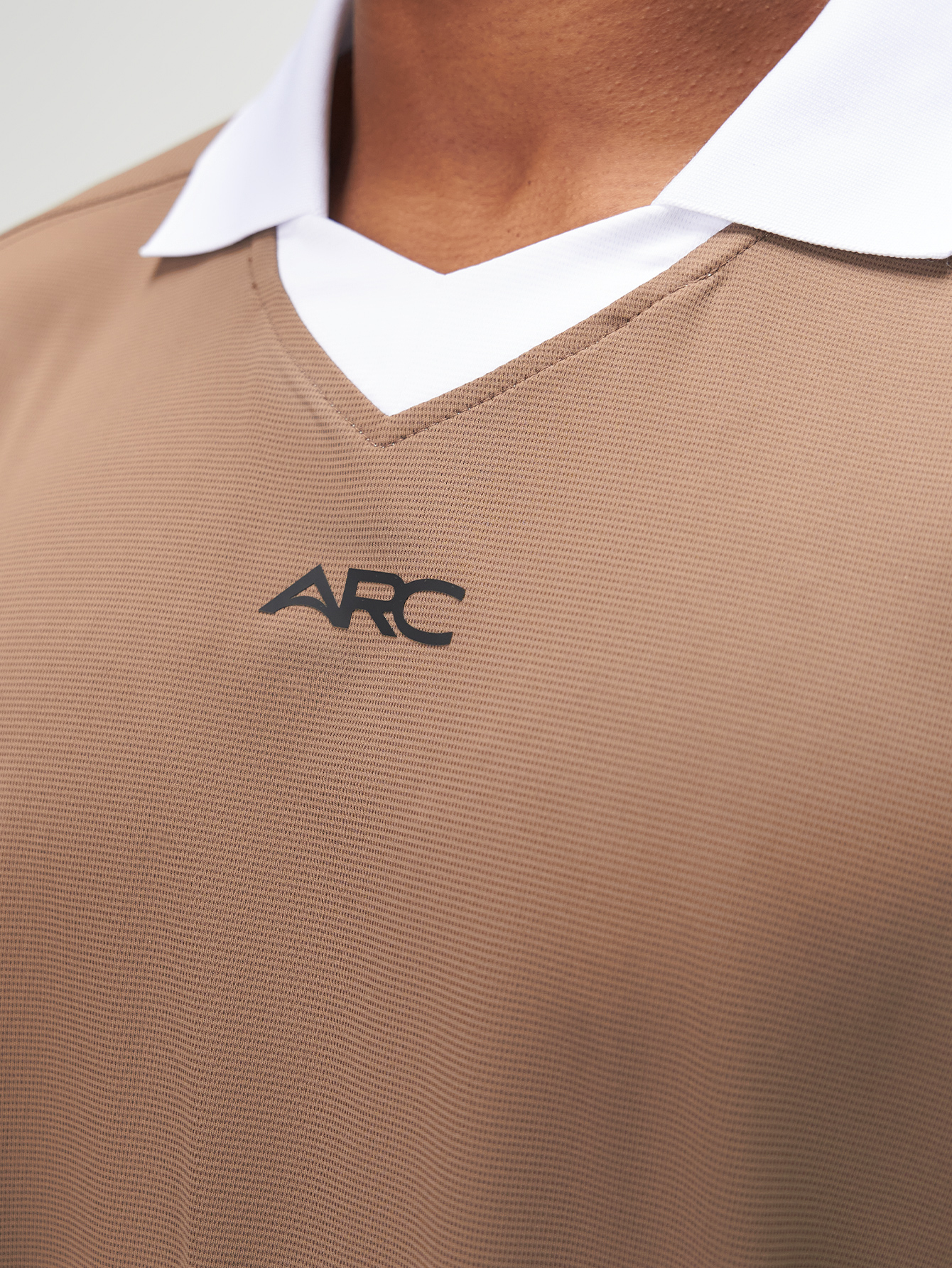 ARC Activewear Men Oversized Long Sleeve T Shirt Performance Top Gym Workout Jersey Polo, Fall