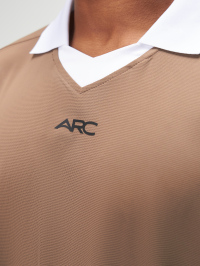 ARC Activewear Men Oversized Long Sleeve T Shirt Performance Top Gym Workout Jersey Polo, Fall