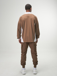 ARC Activewear Men Oversized Long Sleeve T Shirt Performance Top Gym Workout Jersey Polo, Fall