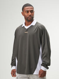 ARC Men Activewear Oversized Long Sleeve T Shirt Performance Top Gym Workout Jersey Polo, Fall