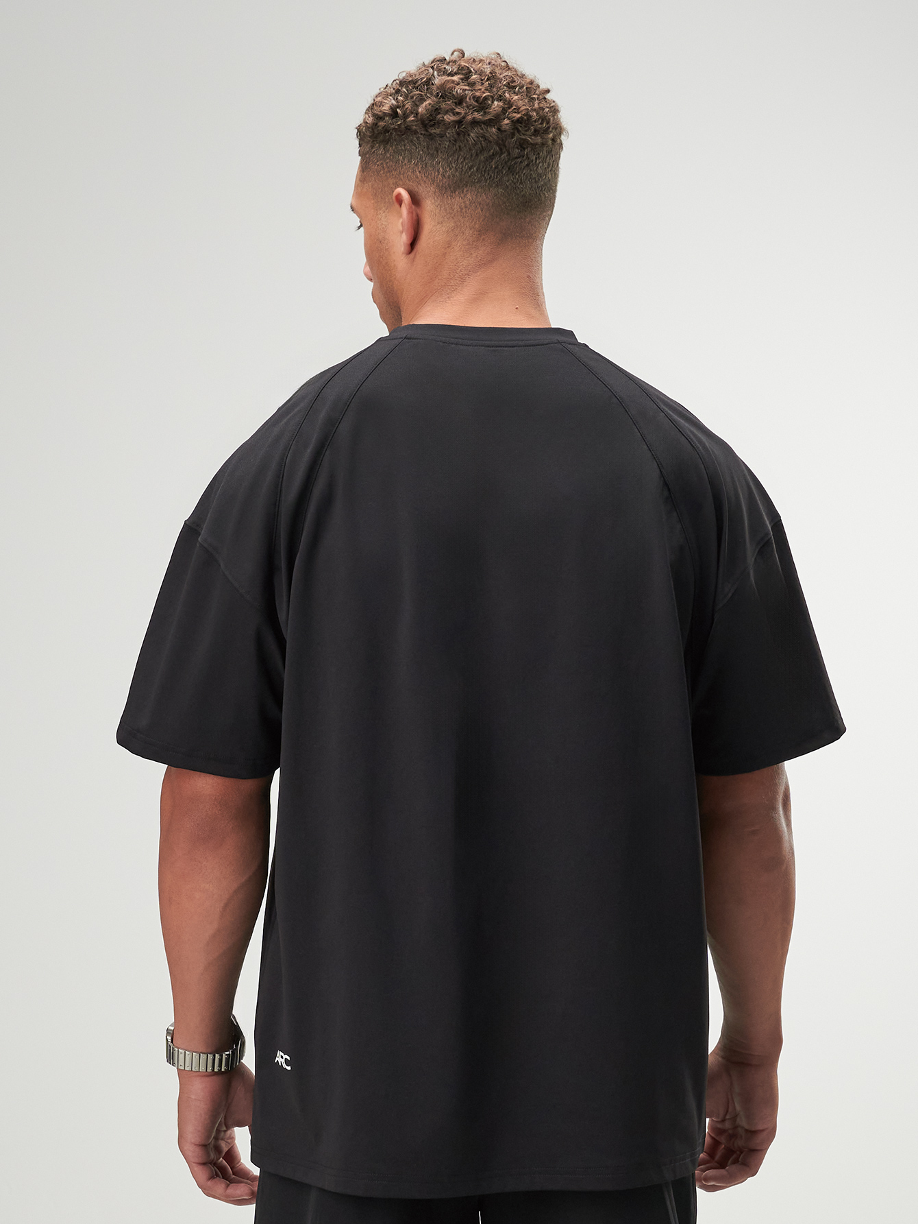 ARC Activewear Oversized T Shirt Performance Top Gym Workout Henley