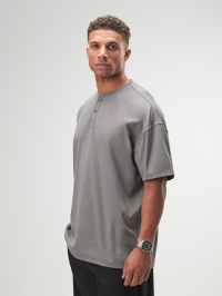 ARC Activewear Oversized T Shirt Performance Top Gym Workout Henley
