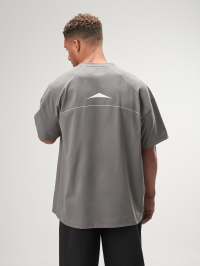 ARC Activewear Oversized T Shirt Performance Top Gym Workout Henley