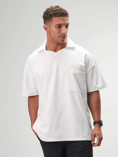 ARC Activewear Oversized Long Sleeve T Shirt Performance Top Gym Workout Jersey Polo
