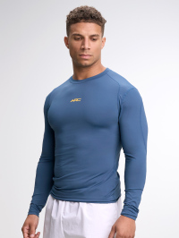 Men's Compression Tight Fitting Performnace Gym Stretchy Weightlifting Running Long Sleeve
